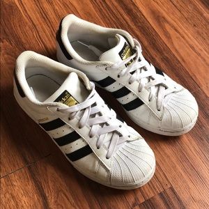 Adidas super star original shoes 3.5 youth white